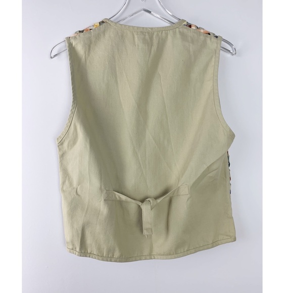 PAUL HARRIS DESIGN Basketweave Button Front Vest M - Picture 4 of 6